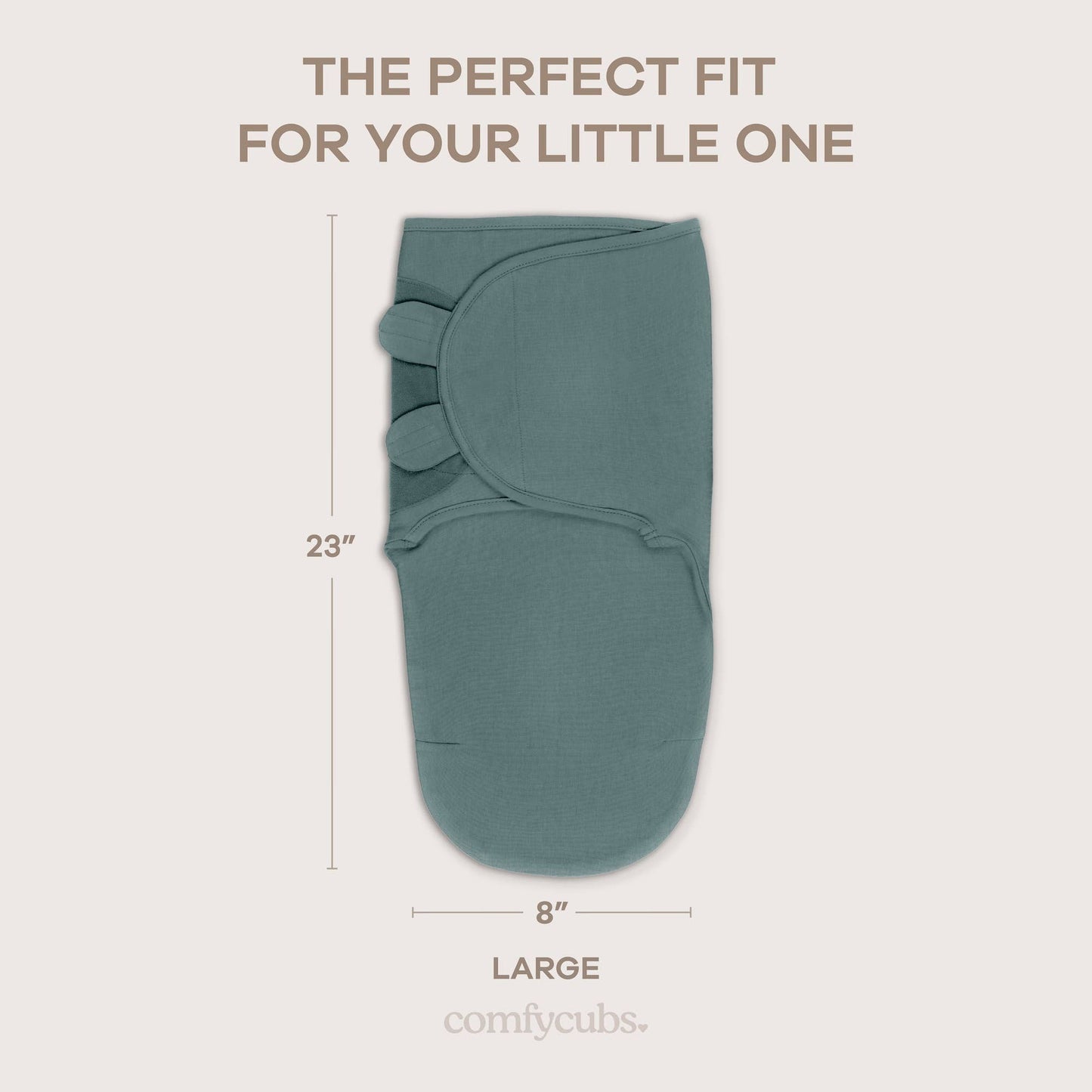 Easy Swaddle Blanket, 3 Pack - 100% Cotton by Comfy Cubs: Blue / Small (0-3 Months)