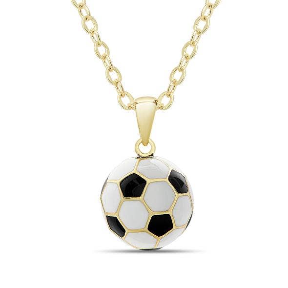 Soccer Ball Pendant: black - Wild Lapin Children’s Boutique