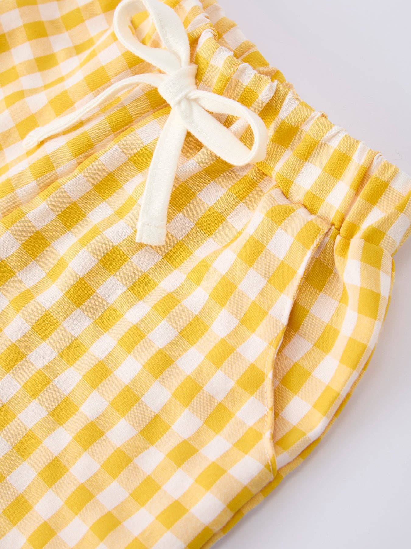 Back to School Crayon Smocked Boys Plaid Shorts Set: