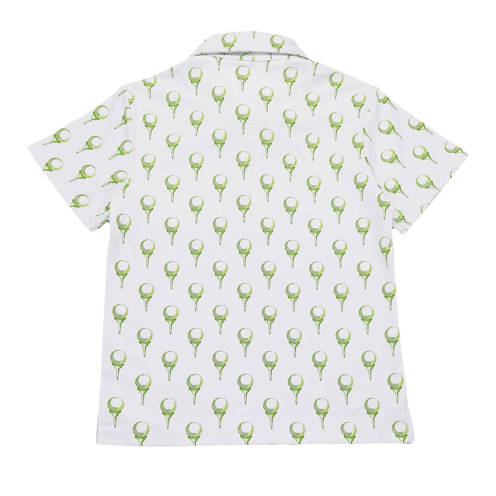 Inshore Performance Polo White Golf Print: White Golf Print / 2t
