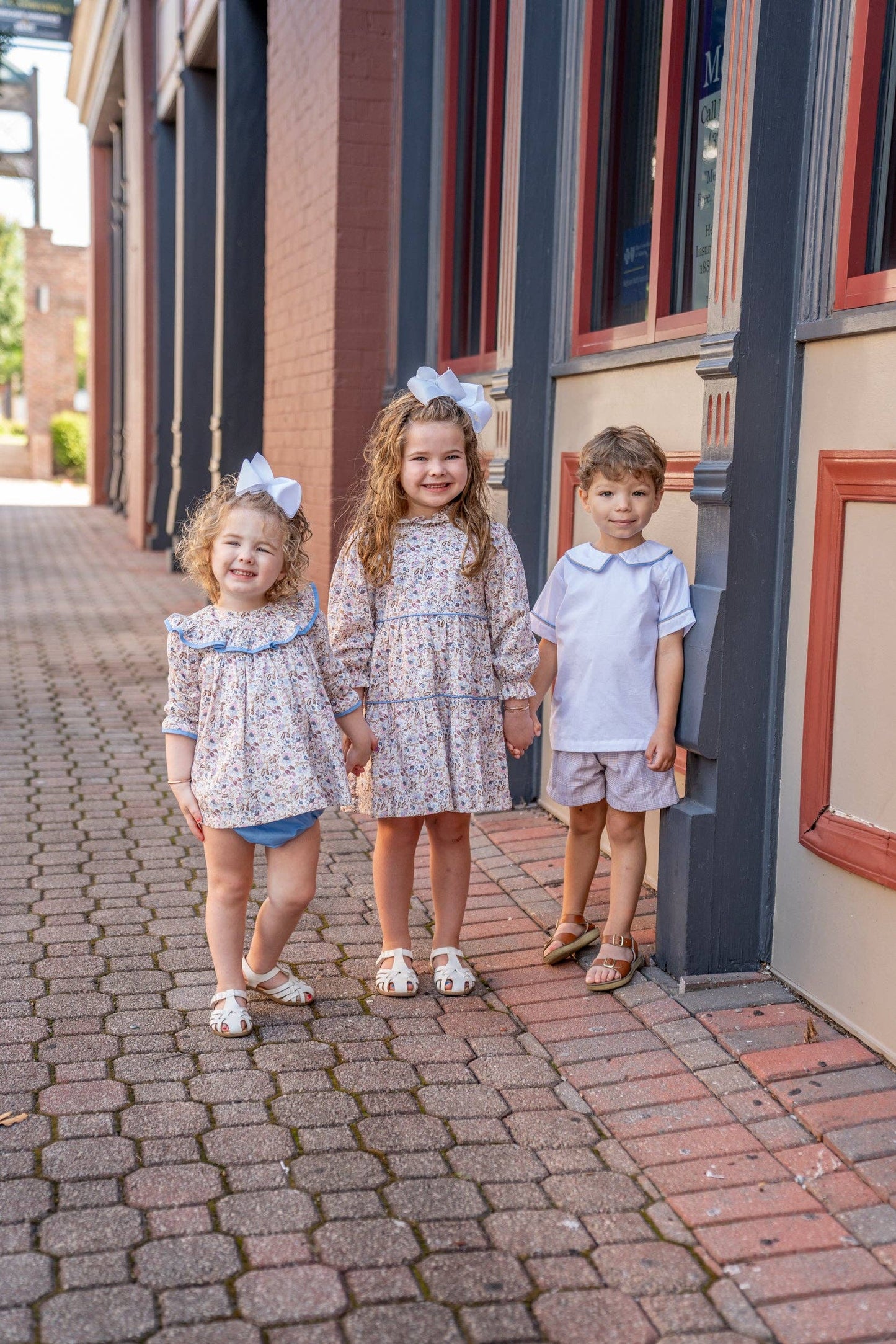 Layla Pink & Blue Floral Bloomer Set