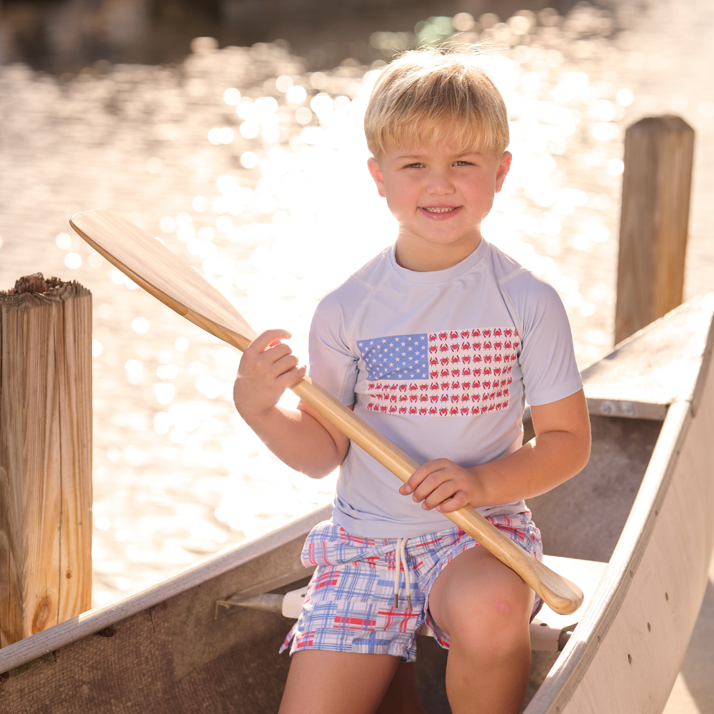 Boys Swim Shorts - Cape Cod Madras