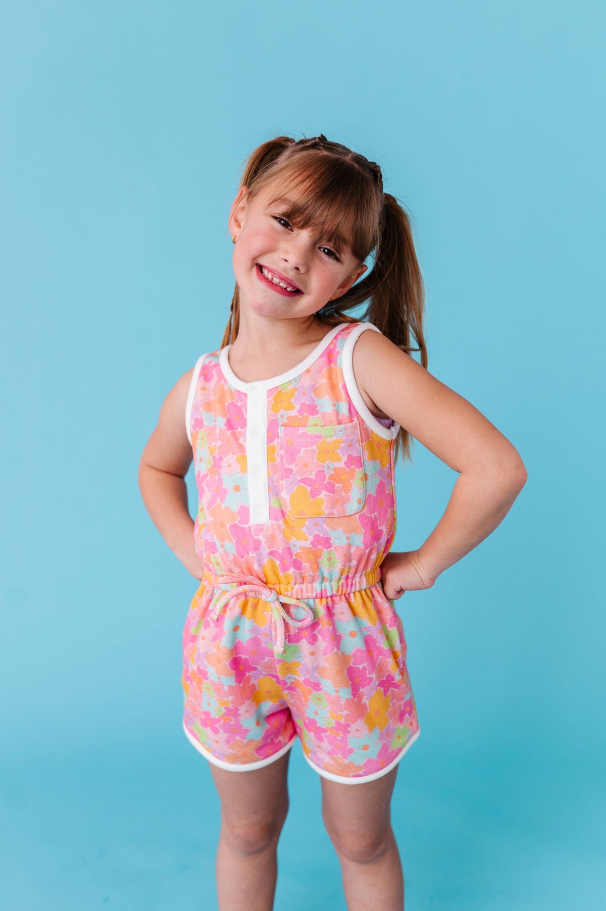 Tutti Fruitti Blossom Girls Tank Romper