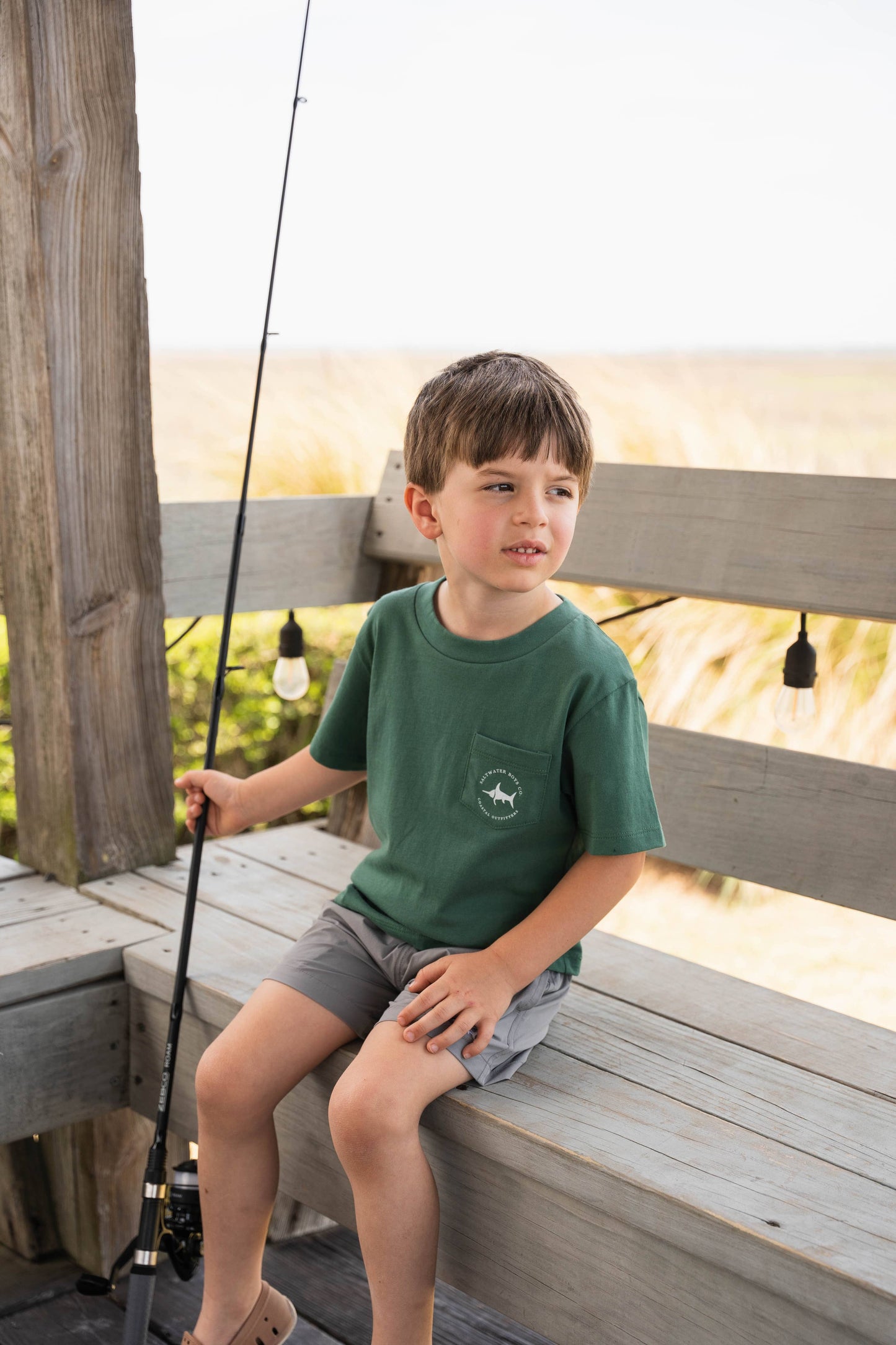 Field & Stream Boys Graphic Tee SS Green: Green