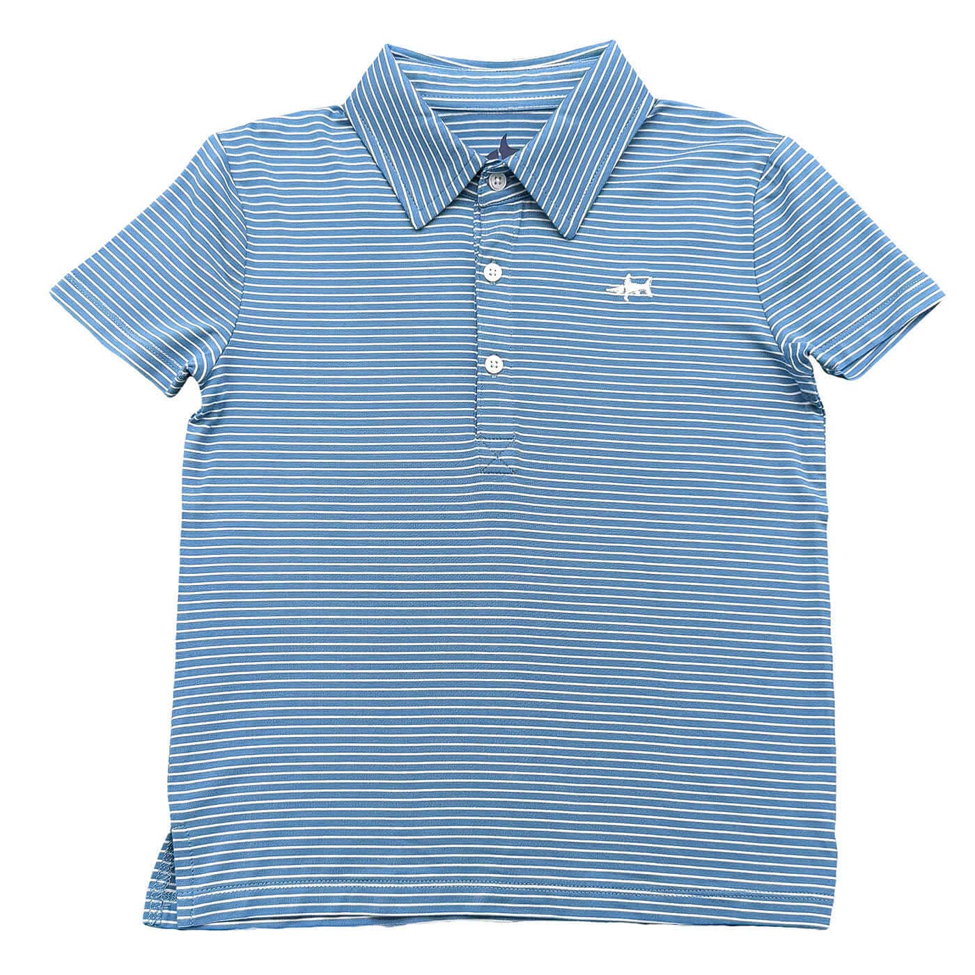 Banks Boys Performance SS Polo Blue/White Stripe : Blue/White Stripe