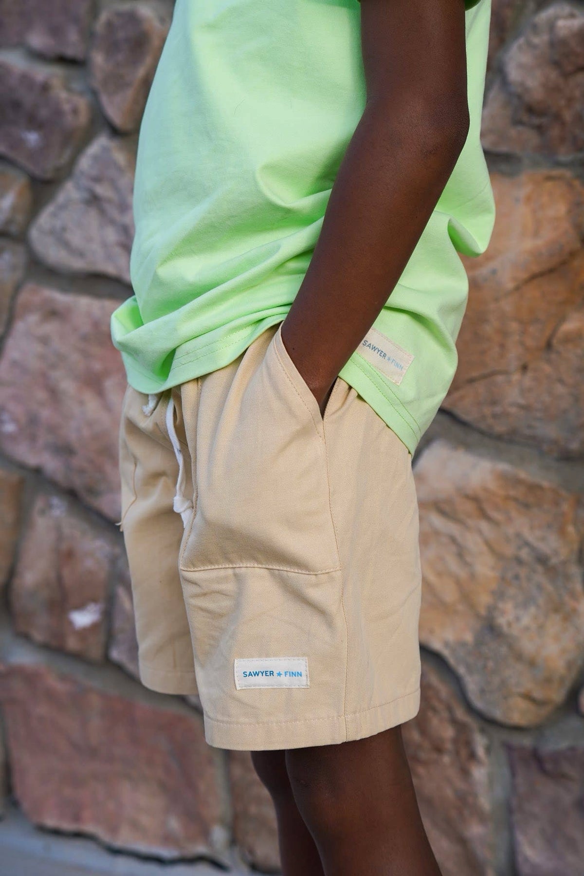 Light Khaki Take-a-Hike Drawstring Shorts
