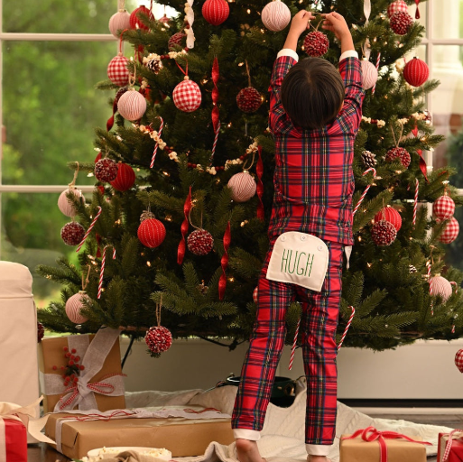 Christmas 2025 Pajamas- Kids- Tartan- Buttflap