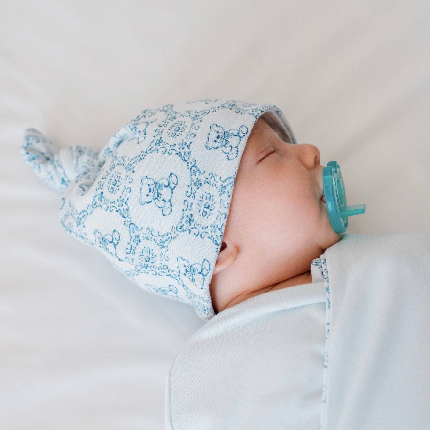 KNOTTY BEANIE: Teddy Tiles / 0-6m