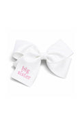 Big Sister Hair Bow: White