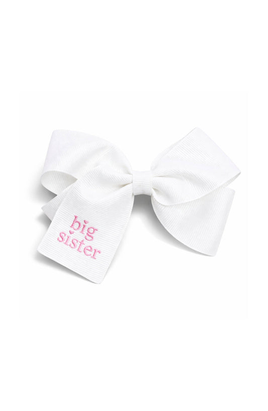 Big Sister Hair Bow: White