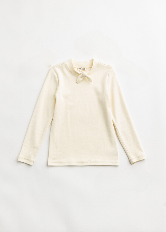 Vanilla Cream Neck Tie Top: Vanilla Cream