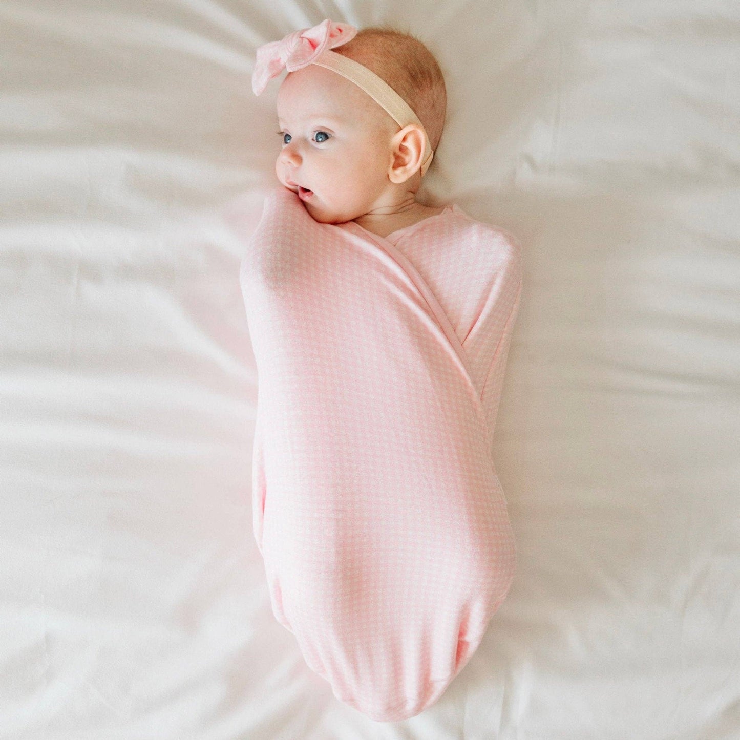 COCOON SWADDLE SET in Silky Modal: Bitty Pink Blooms & Bitty Blooms / Small