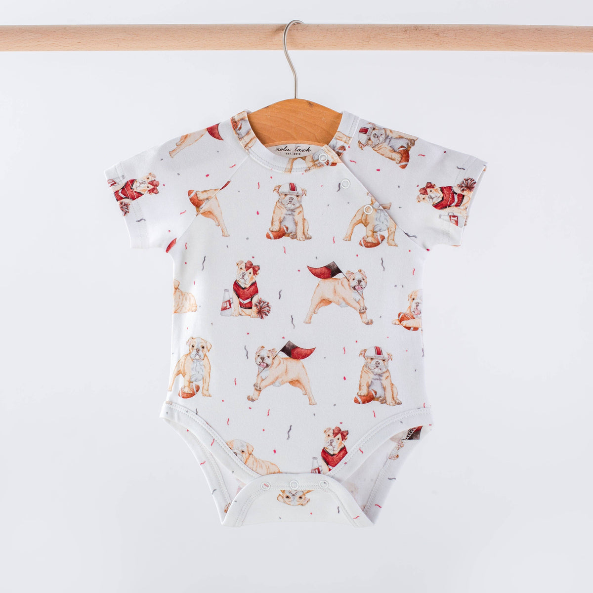 MVP: Mississippi Bulldogs Organic Cotton Onesie: 0/3 months