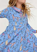 Walk in the Park Dress: Pretty Puppies - Wild Lapin Children’s Boutique