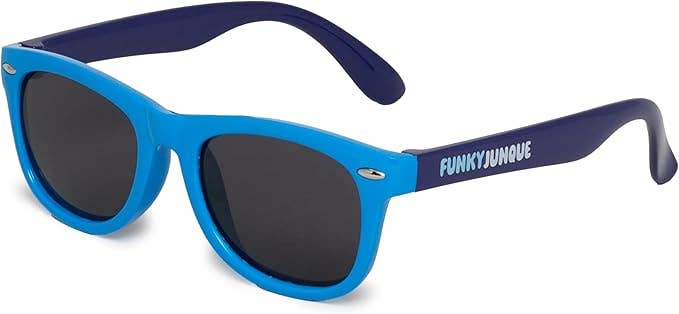 Kids Flexible Wire Sunglasses - Royal Blue/Smoke Lenses: Toddler