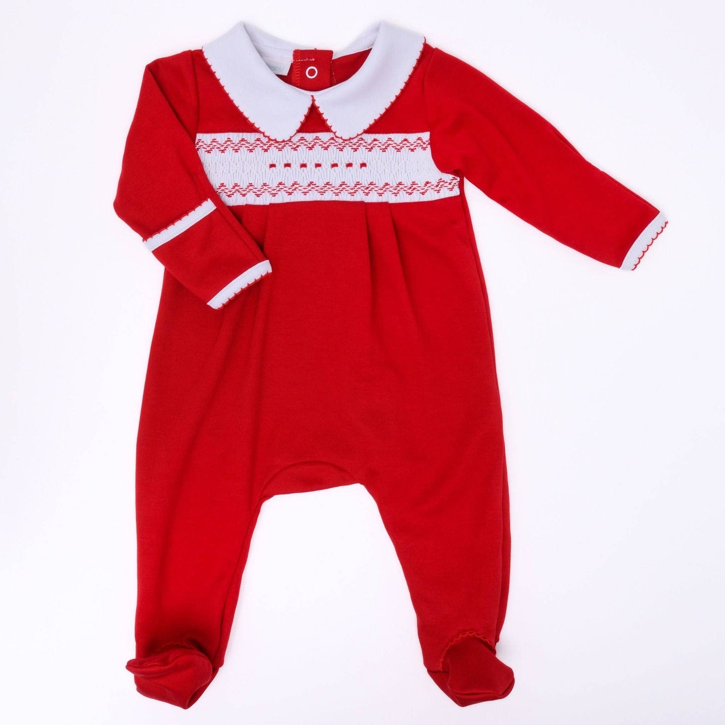 Chris Classics Smocked Unisex Footie - Red: