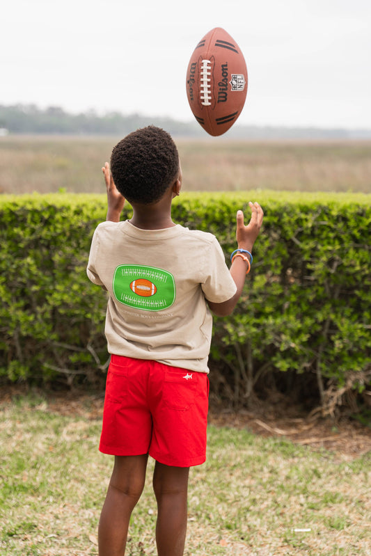 Football Boys Graphic Tee SS Taupe: Taupe