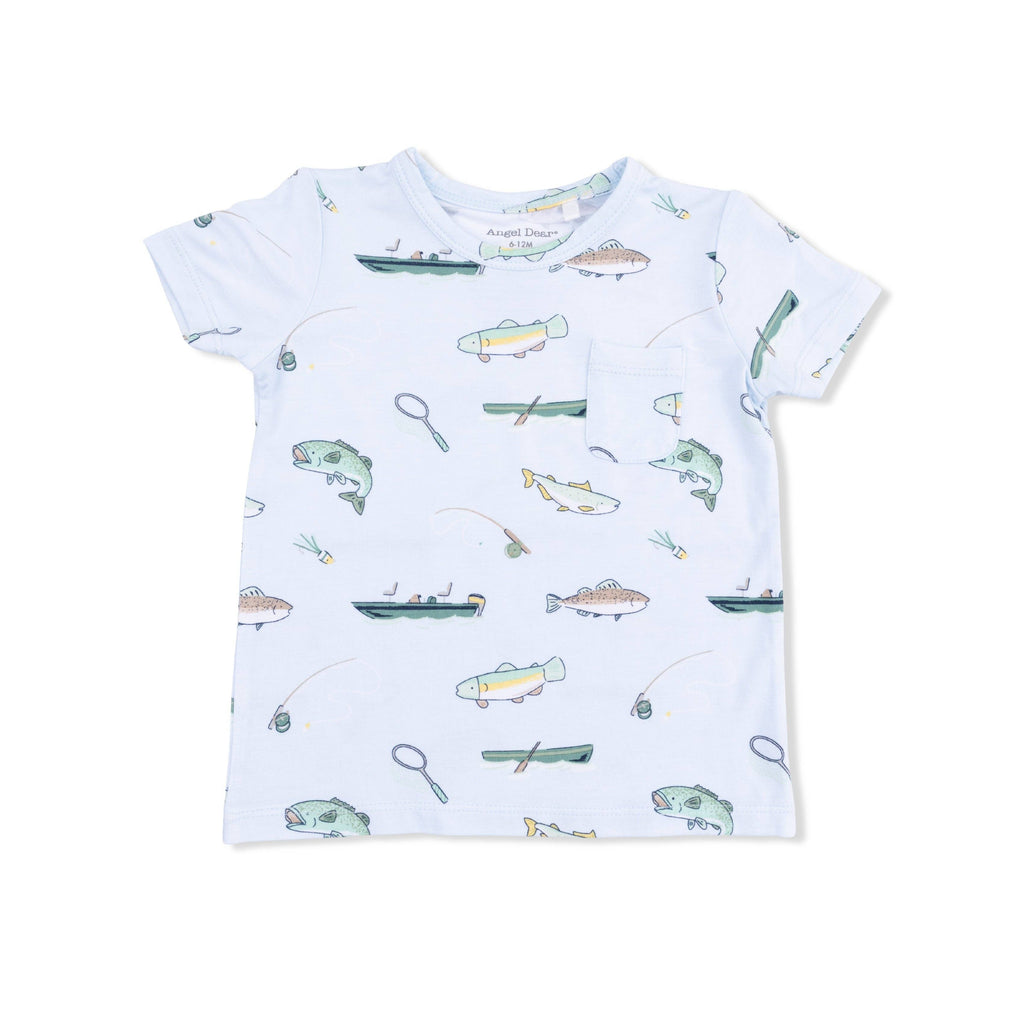 Fishing - Crew Neck Tee with Casual Shortl