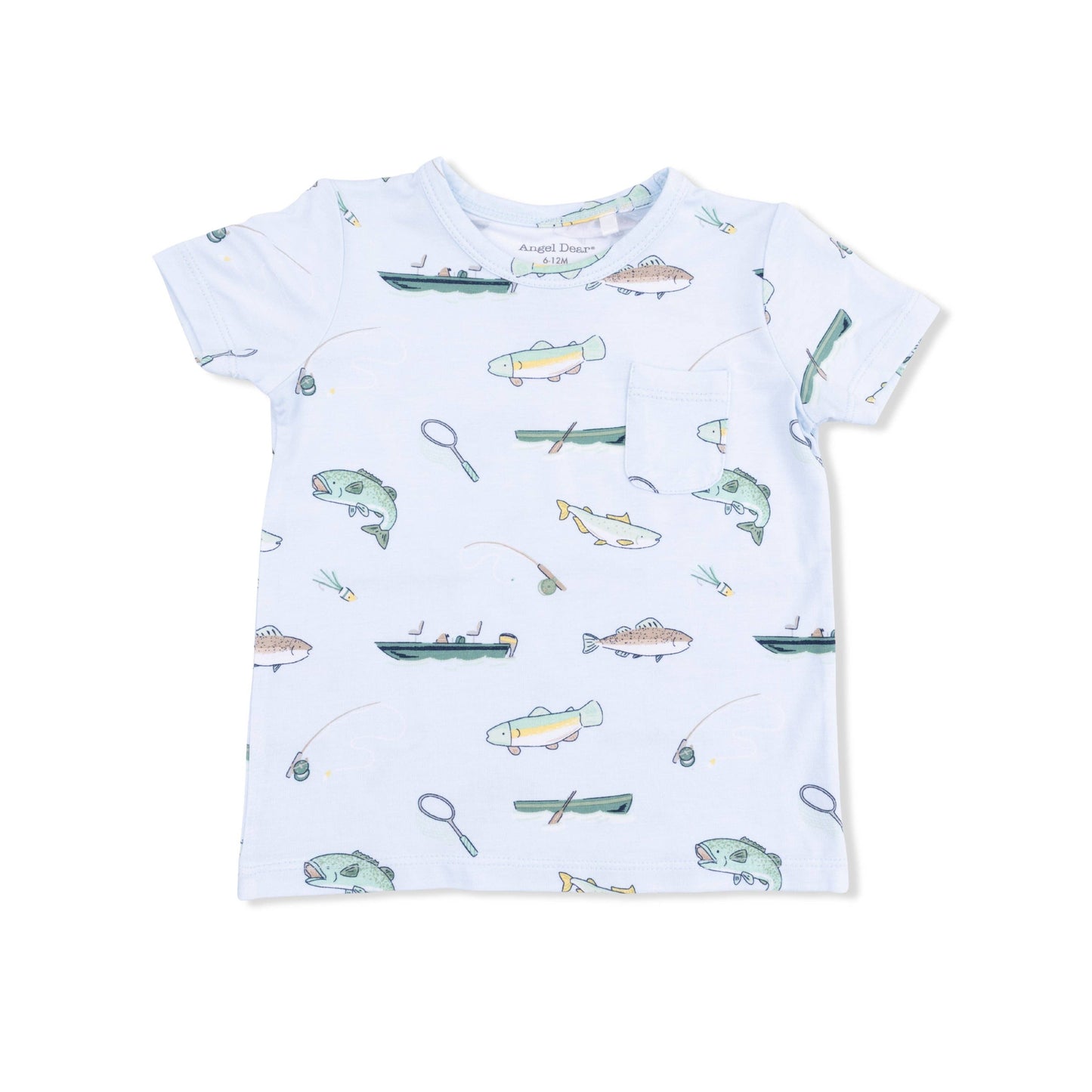 Fishing - Crew Neck Tee with Casual Shortl