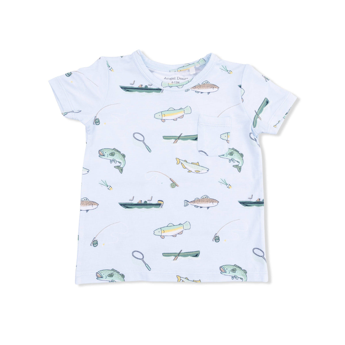 Fishing - Crew Neck Tee with Casual Shortl