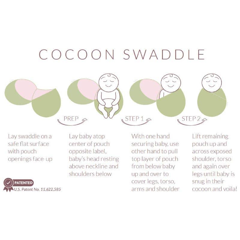 COCOON SWADDLE: Blushing Eucalyptus / Small