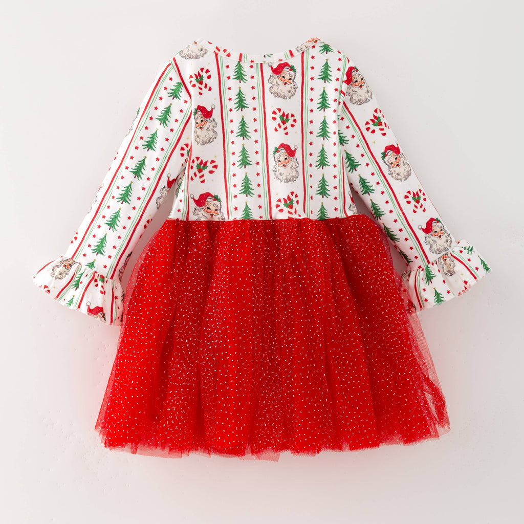 Santa Pine Tutu Girls Dress