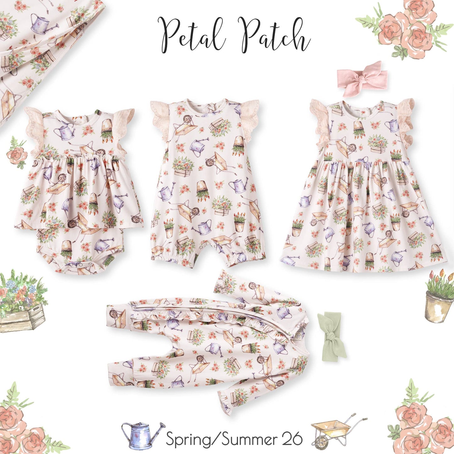 Sweet Garden Skirted Bamboo Bodysuit