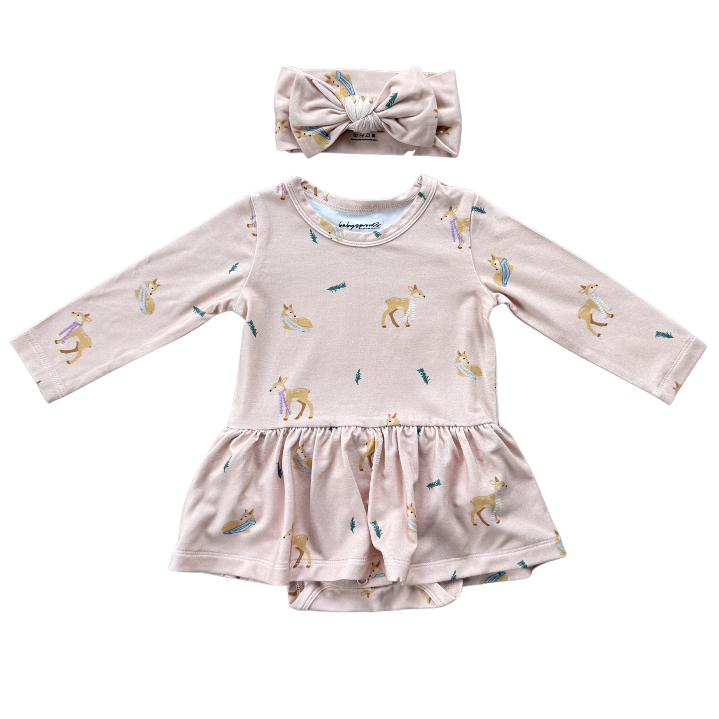 Girl's Bodysuit Dress Set Bamboo Baby/Kids Clothing Fall: Fawn