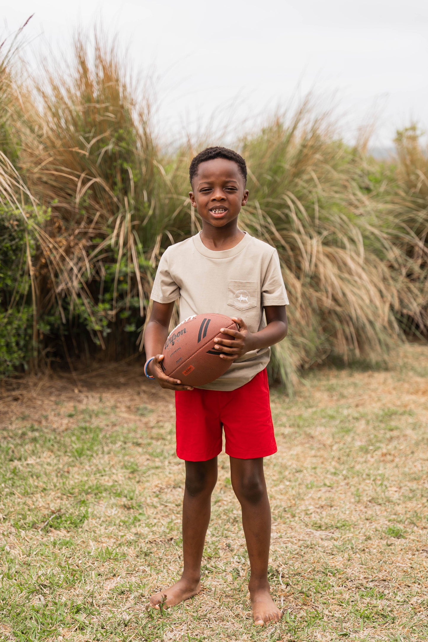Football Boys Graphic Tee SS Taupe: Taupe
