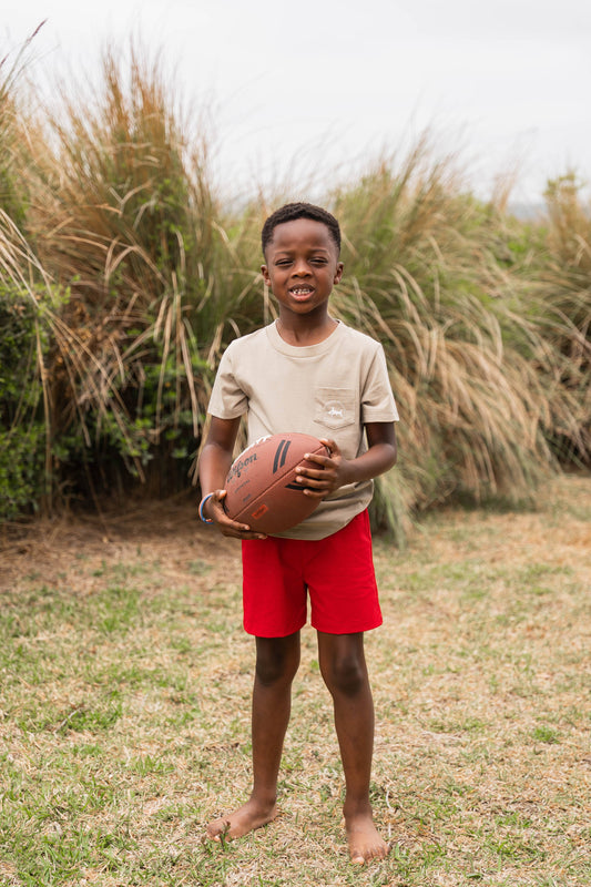 Football Boys Graphic Tee SS Taupe: Taupe