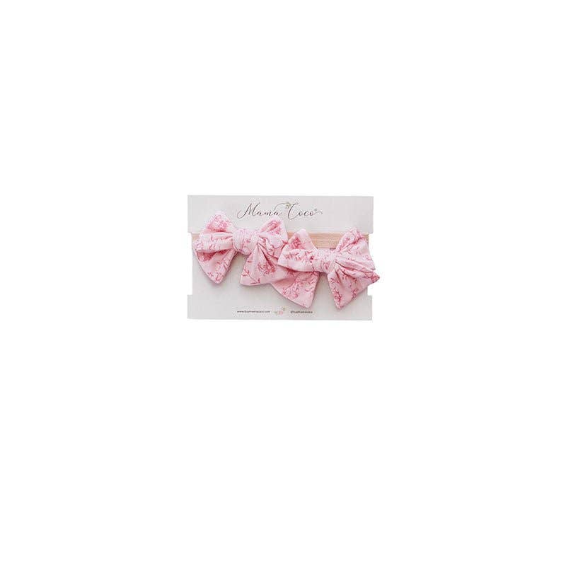 HEADBAND & BOW SET: Whimsical Garden / ONE SIZE