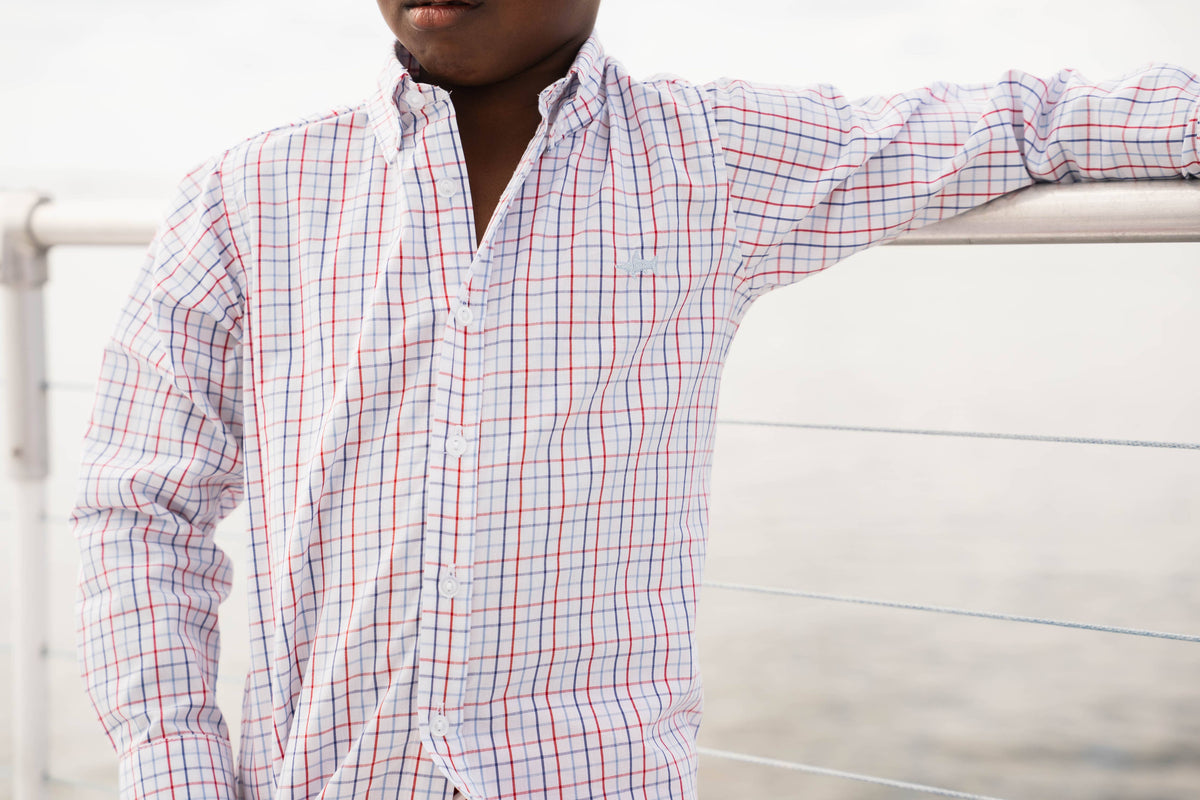 Carter Oxford Shirt Patriotic Plaid: Patriotic Plaid