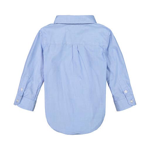 Boys Baby Blue Chambray Button Down