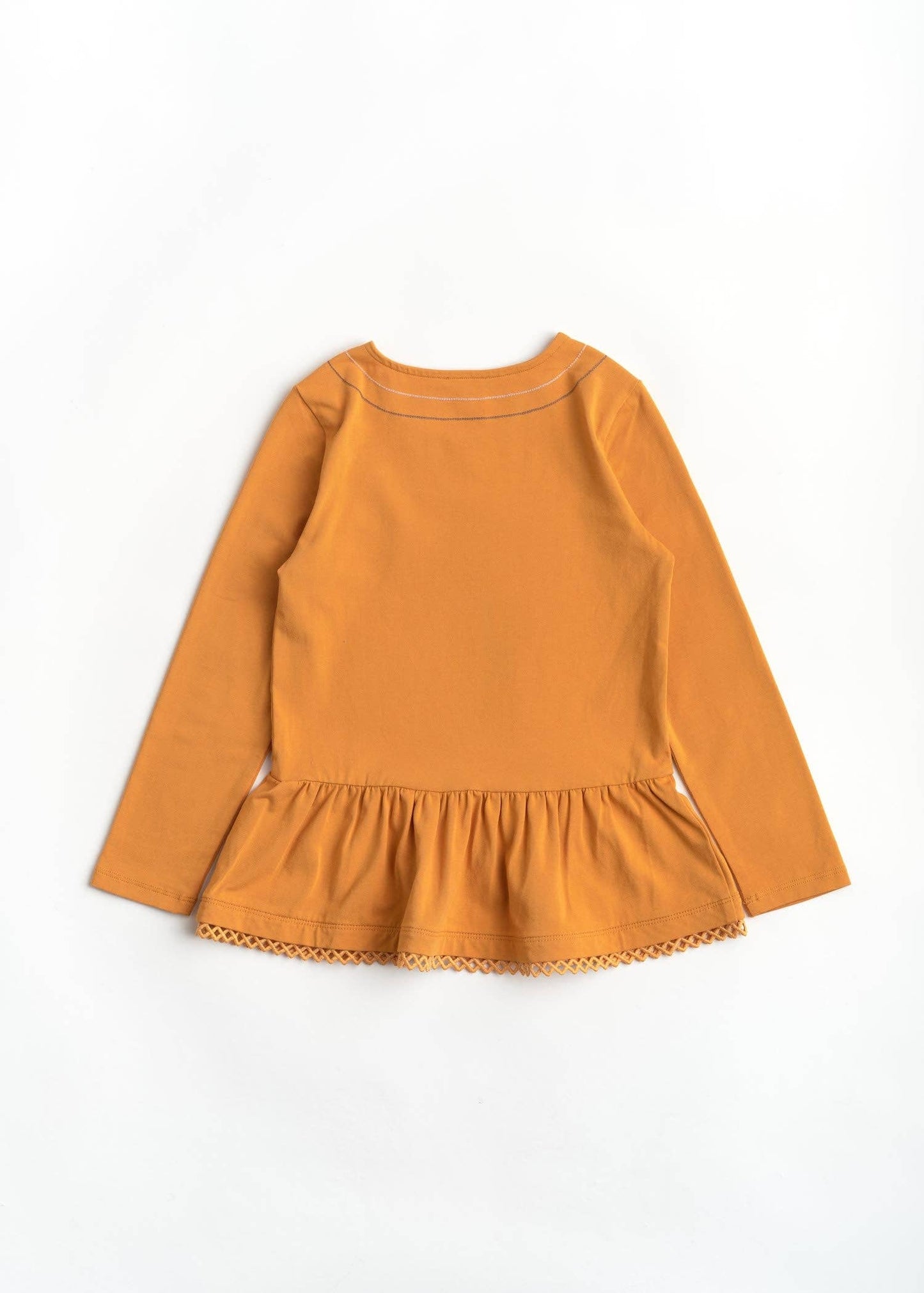 Stay Golden Peplum Top: Honey