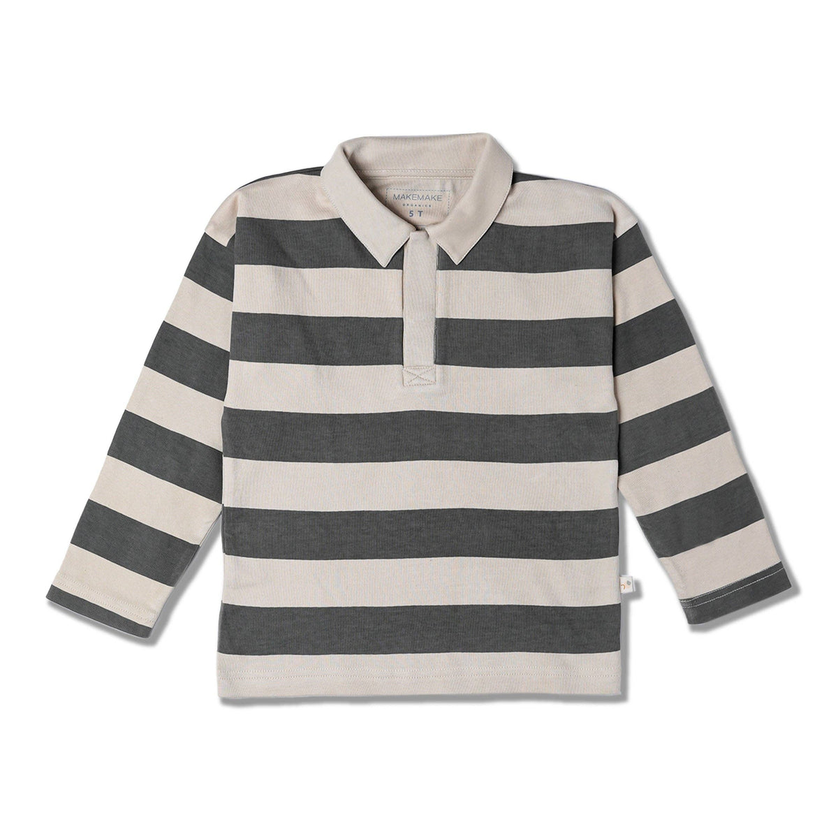Organic Long Sleeve Polo - Bold Stripes - Wild Lapin Children’s Boutique