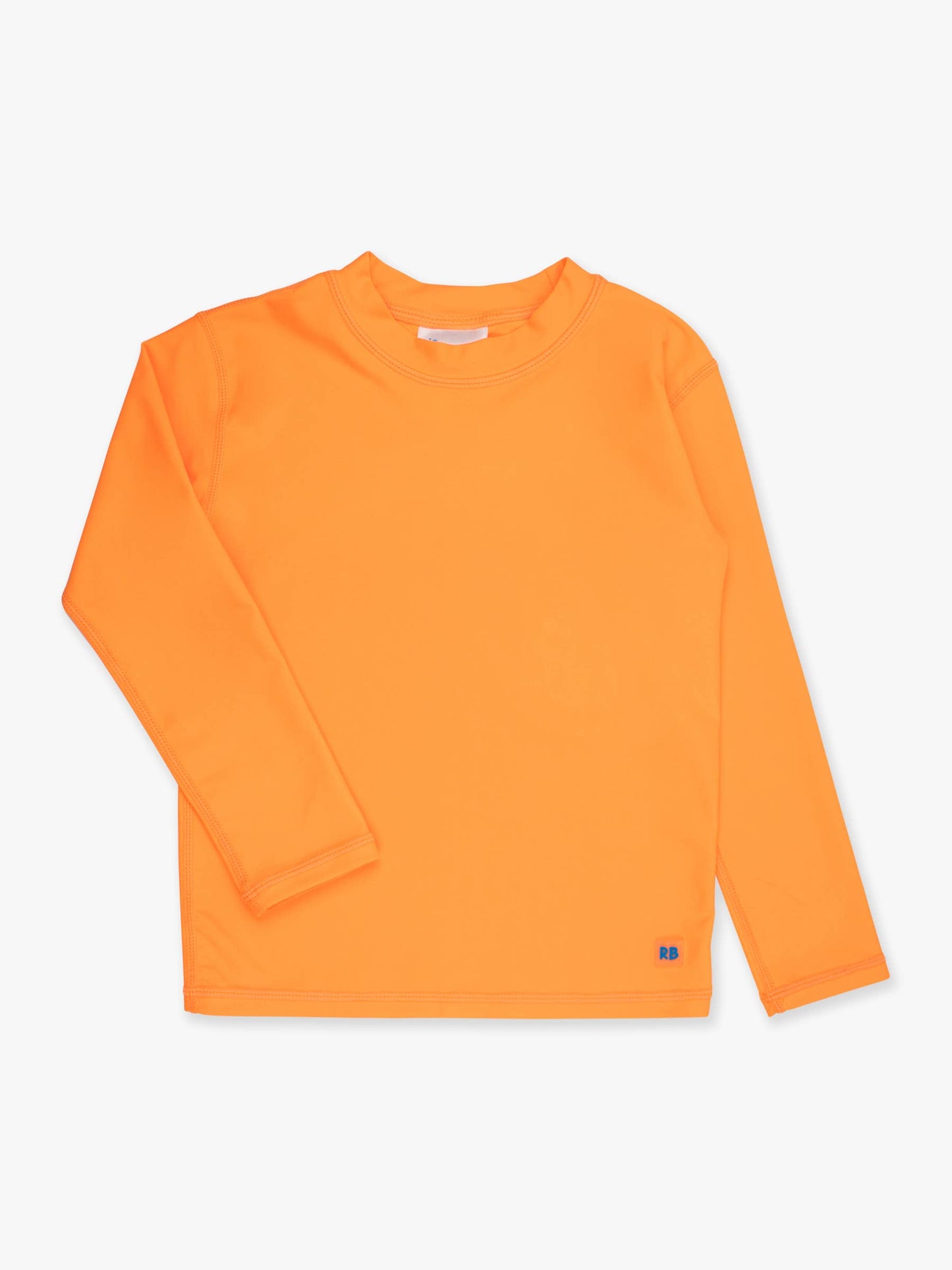 Boys Neon Orange Long Sleeve Rash Guard: Orange