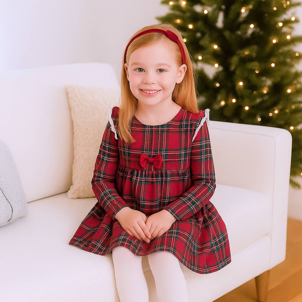 Christmas Bamboo Holiday Dress – Classic Red Plaid Charm