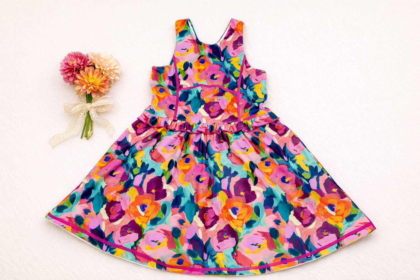 Athletic Dress - Garden Strokes