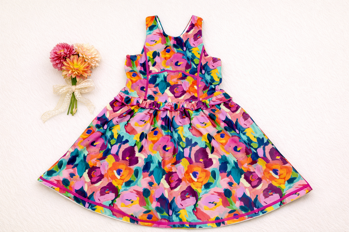 Athletic Dress - Garden Strokes