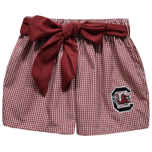 South Carolina Gamecocks Embroidered Gingham Short-Sash