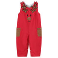 Red Reindeer Pocket Overalls - Wild Lapin Children’s Boutique