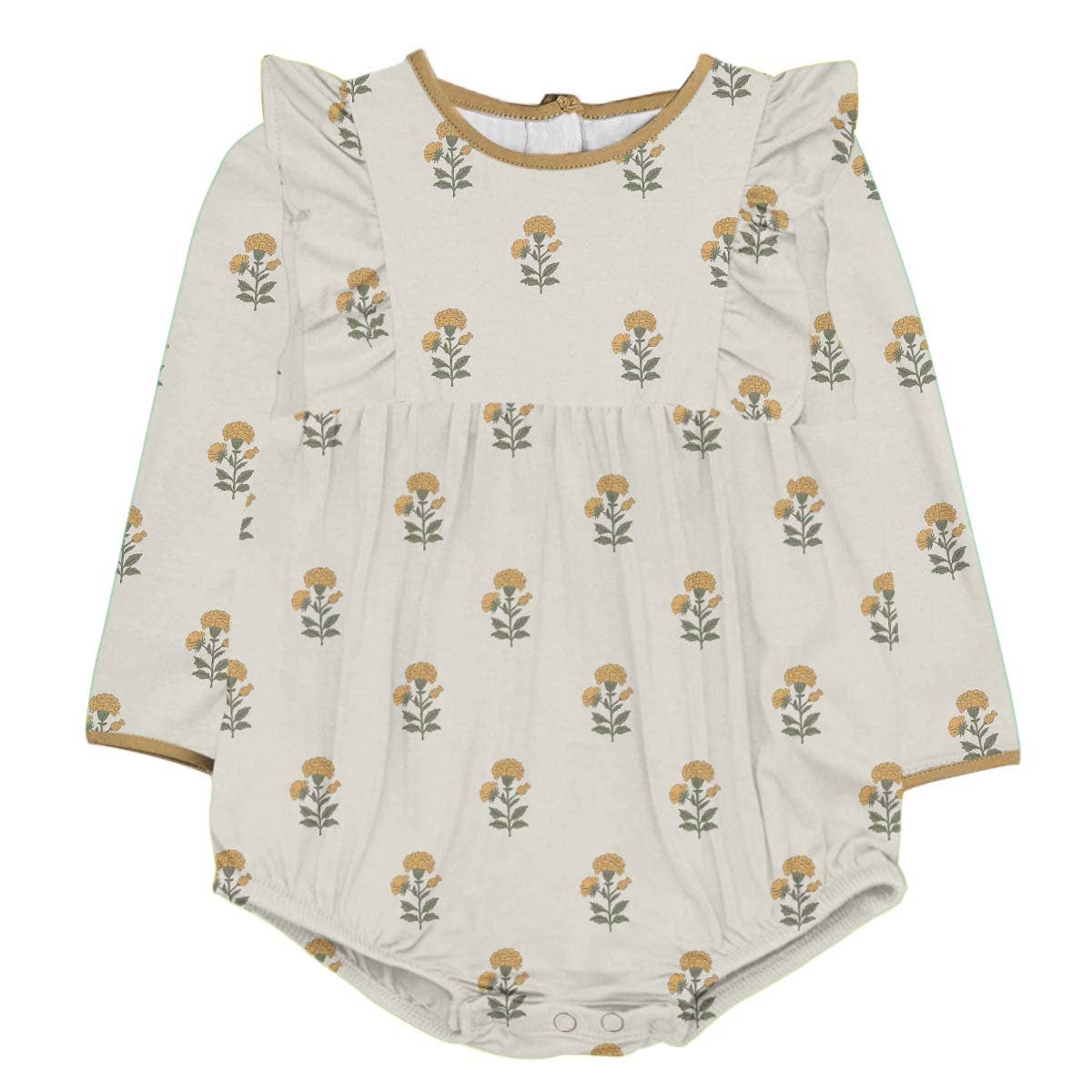 Marigold Block Print Flutter Bubble