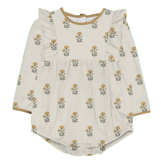 Marigold Block Print Flutter Bubble