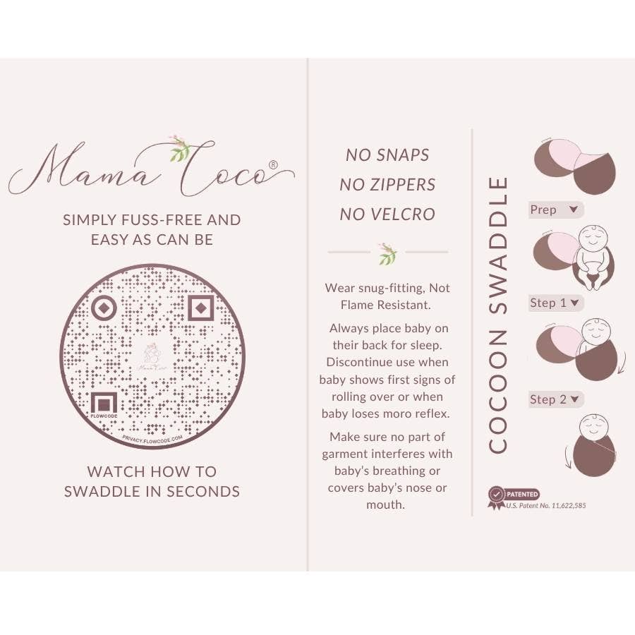COCOON SWADDLE SET in Silky Modal: Bitty Pink Blooms & Bitty Blooms / Small