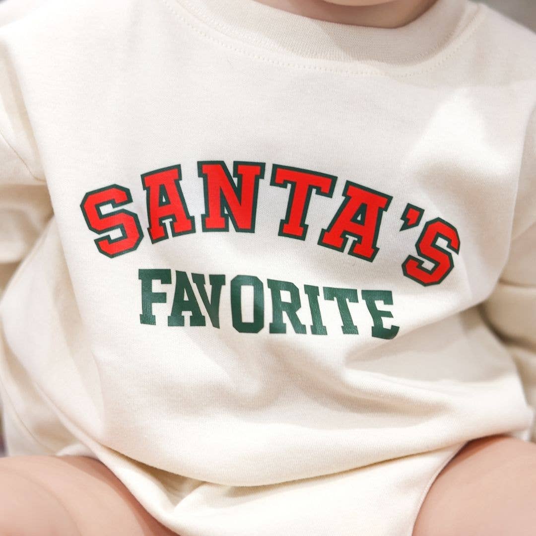Santa's Favorite Christmas Long Sleeve Romper - Baby