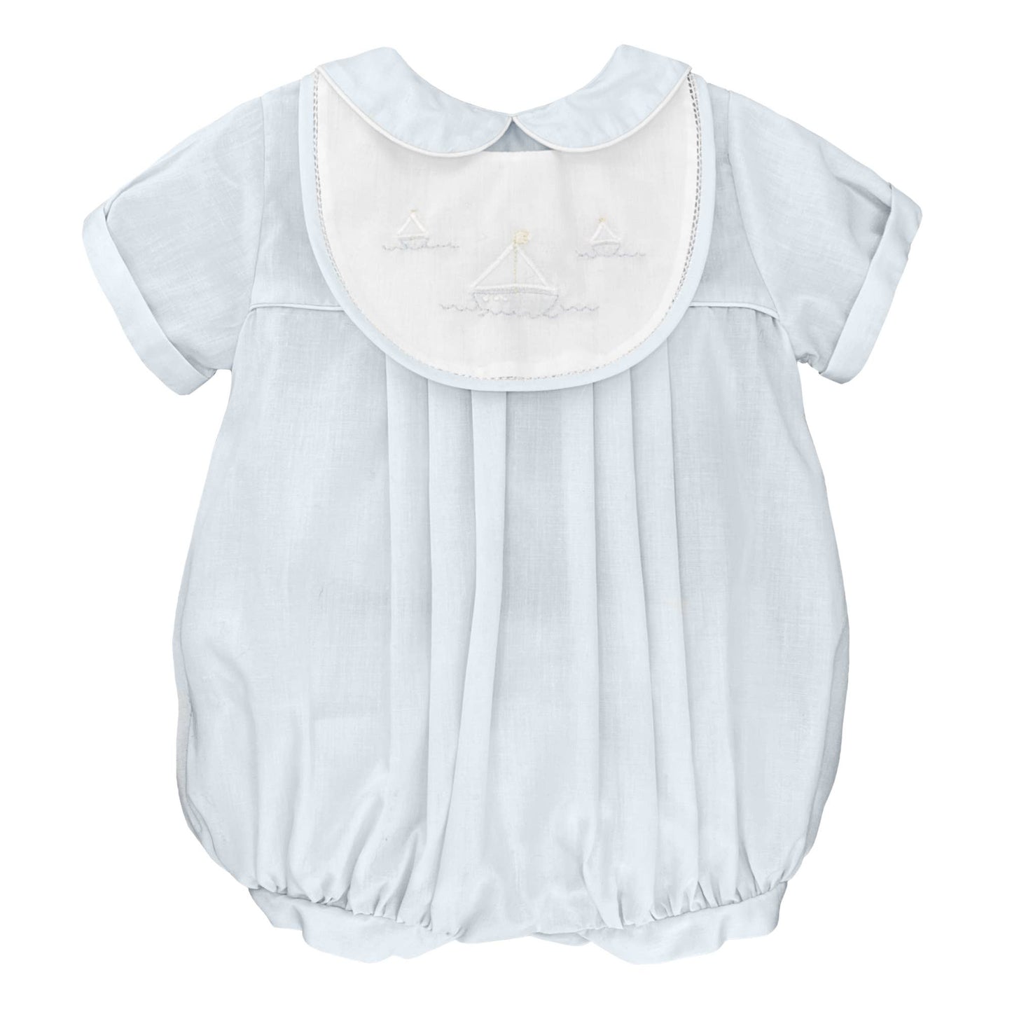 Newborn Romper with Sailboat Embroidery