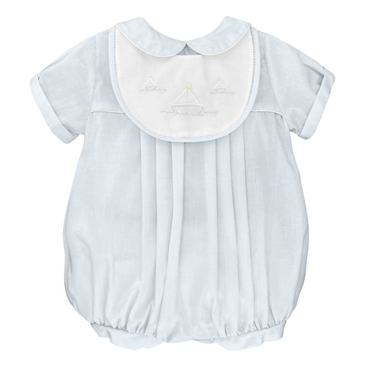 Newborn Romper with Sailboat Embroidery