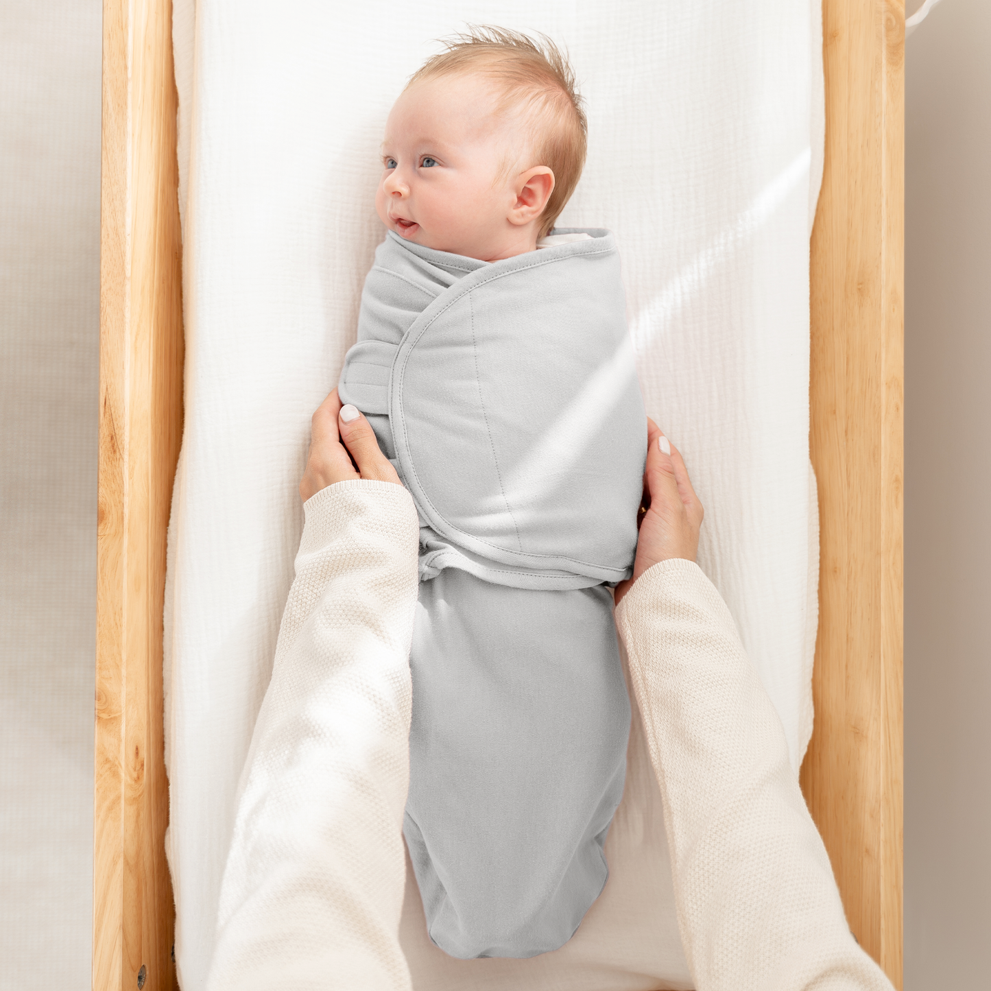 Easy Swaddle Blanket, 3 Pack - 100% Cotton by Comfy Cubs: Pink / Small (0-3 Months)
