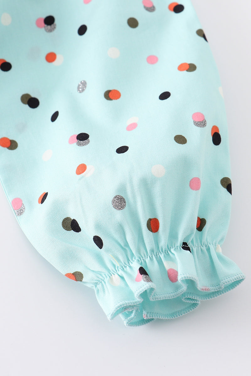 Platinum Mint Floral Romper - Wild Lapin Children’s Boutique