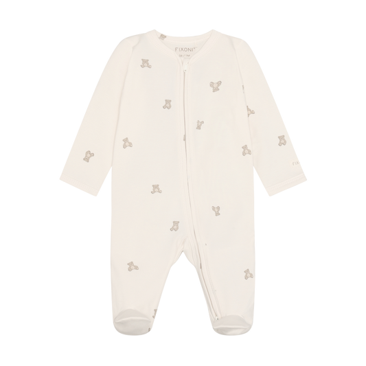 Teddy Bear Footed Zip Sleepsuit